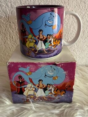 90s Disney Aladdin Movie Nostalgia Collectable Coffee Mug Cup with Original Box